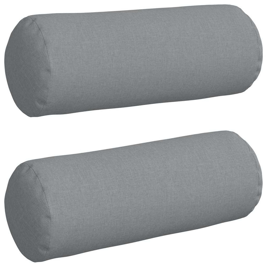 Bolster Kussens 2 pcs Lichtgrijs Ø 25 x 70 cm Stof