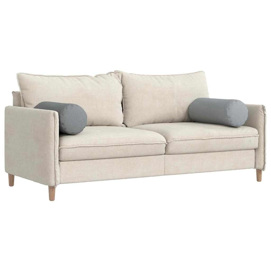 Bolster Kussens 2 pcs Lichtgrijs Ø 25 x 70 cm Stof