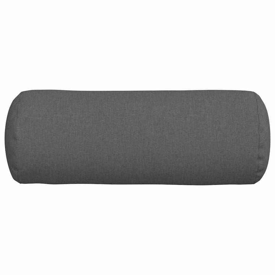 Bolster Kussens 2 pcs Donkergrijs Ø 25 x 70 cm Stof