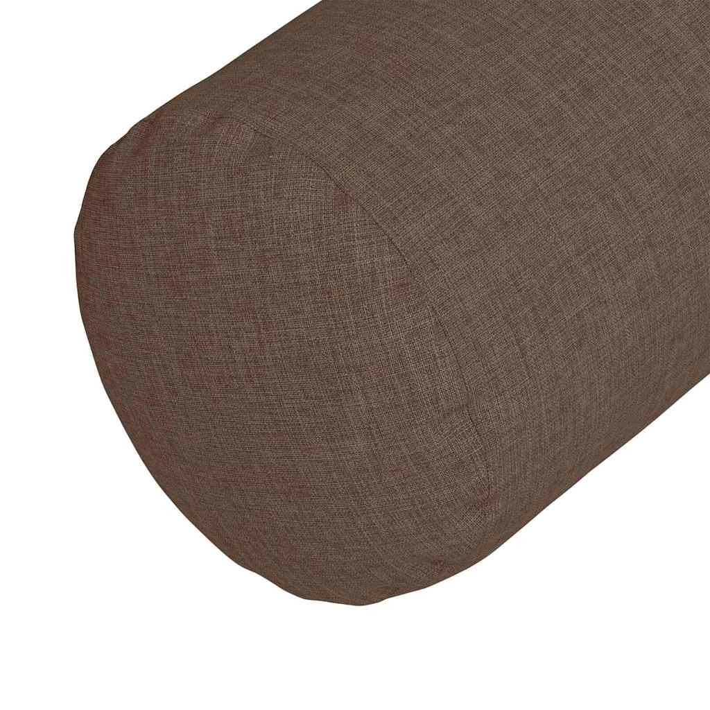 Bolster Kussens 2 pcs Bruin Ø 25 x 70 cm Stof