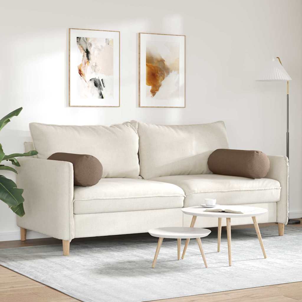 Bolster Kussens 2 pcs Bruin Ø 25 x 70 cm Stof