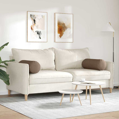 Bolster Kussens 2 pcs Bruin Ø 25 x 70 cm Stof