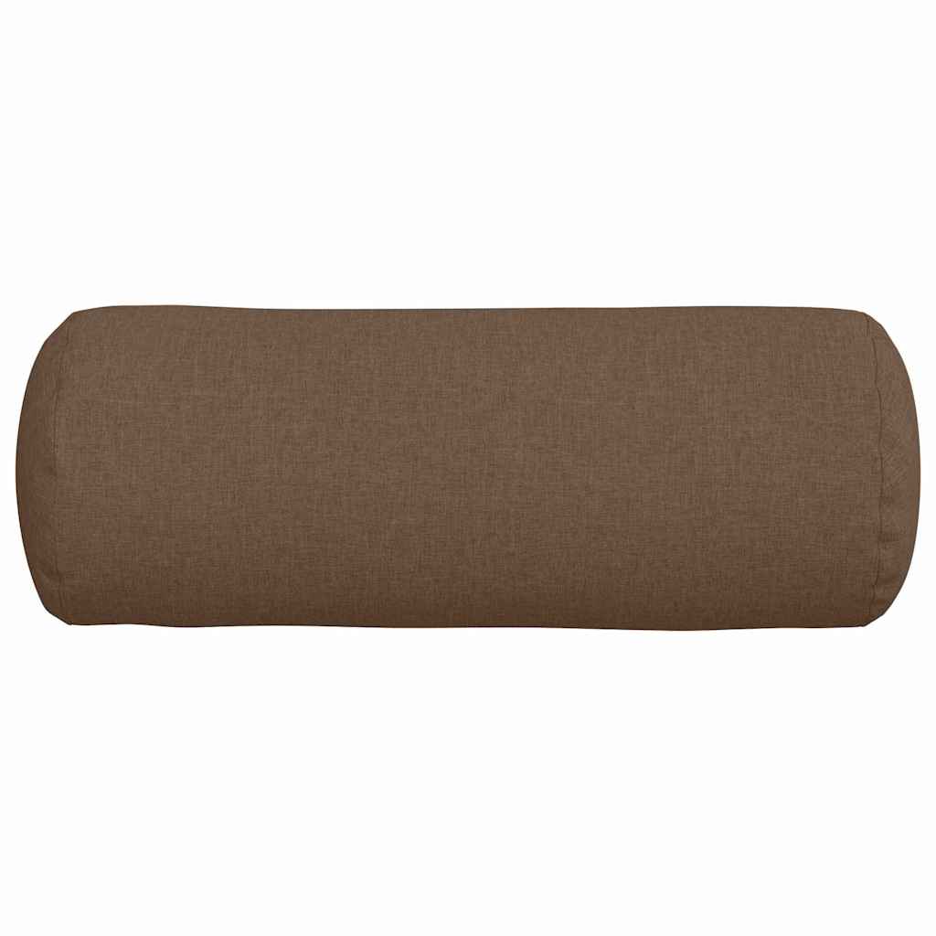 Bolster Kussens 2 pcs Bruin Ø 25 x 70 cm Stof