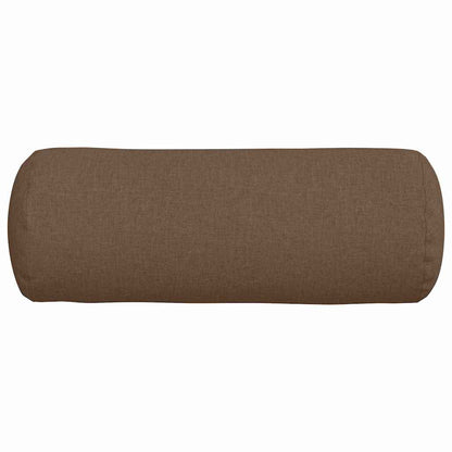 Bolster Kussens 2 pcs Bruin Ø 25 x 70 cm Stof