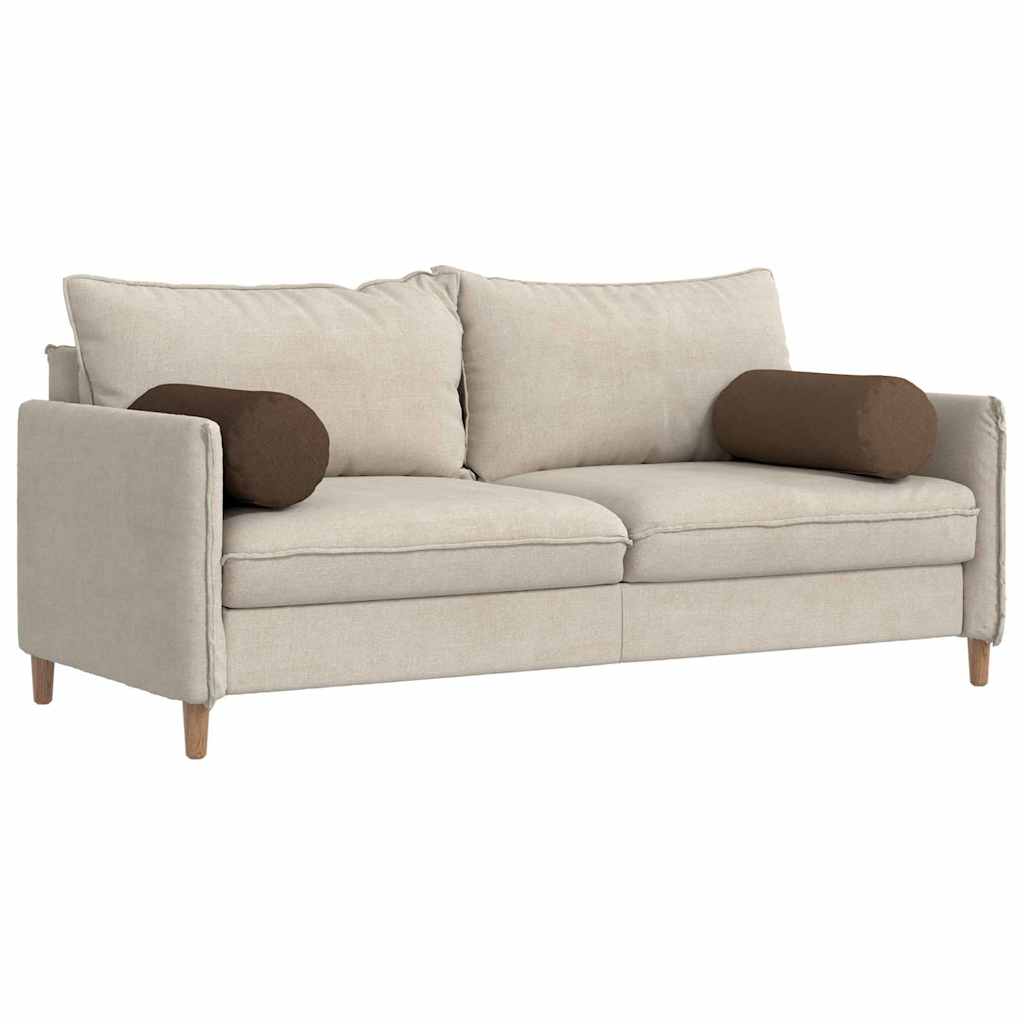 Bolster Kussens 2 pcs Bruin Ø 25 x 70 cm Stof