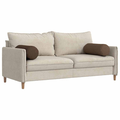Bolster Kussens 2 pcs Bruin Ø 25 x 70 cm Stof