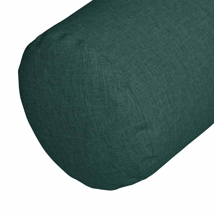 Bolster Kussens 2 pcs Donkergroen Ø 25 x 70 cm Stof