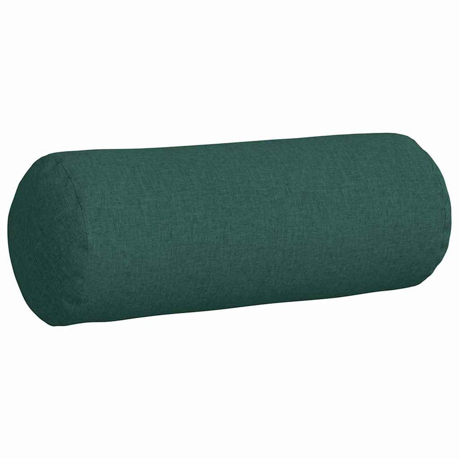 Bolster Kussens 2 pcs Donkergroen Ø 25 x 70 cm Stof
