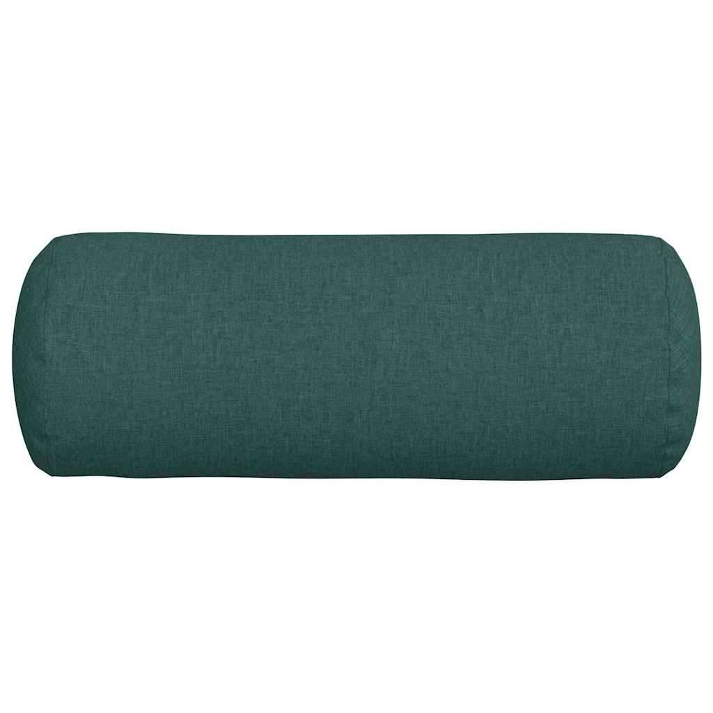 Bolster Kussens 2 pcs Donkergroen Ø 25 x 70 cm Stof