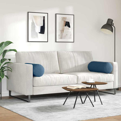 Bolster Kussens 2 pcs Blauw Ø 25 x 70 cm Stof
