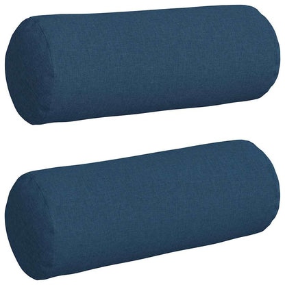 Bolster Kussens 2 pcs Blauw Ø 25 x 70 cm Stof
