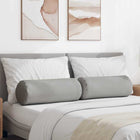Bolster Cushions 2 pieces Cloud Grey Ø 25 x 70 cm Fabric