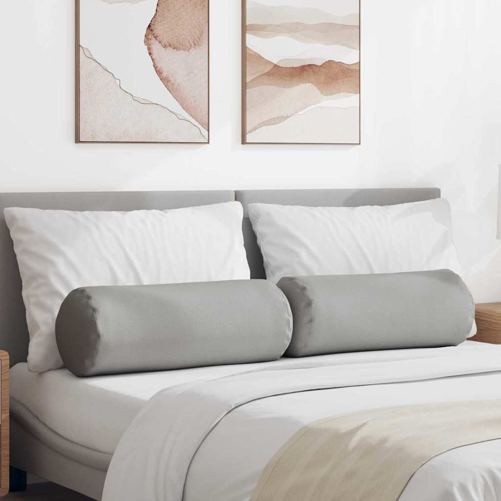 Bolster Kussens 2 pcs Wolkengrijs Ø 25 x 70 cm Stof