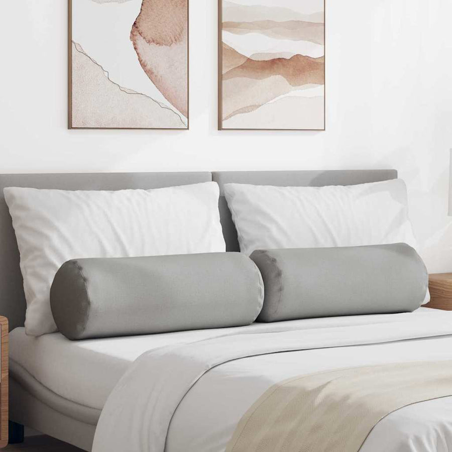 Bolster Kussens 2 pcs Wolkengrijs Ø 25 x 70 cm Stof