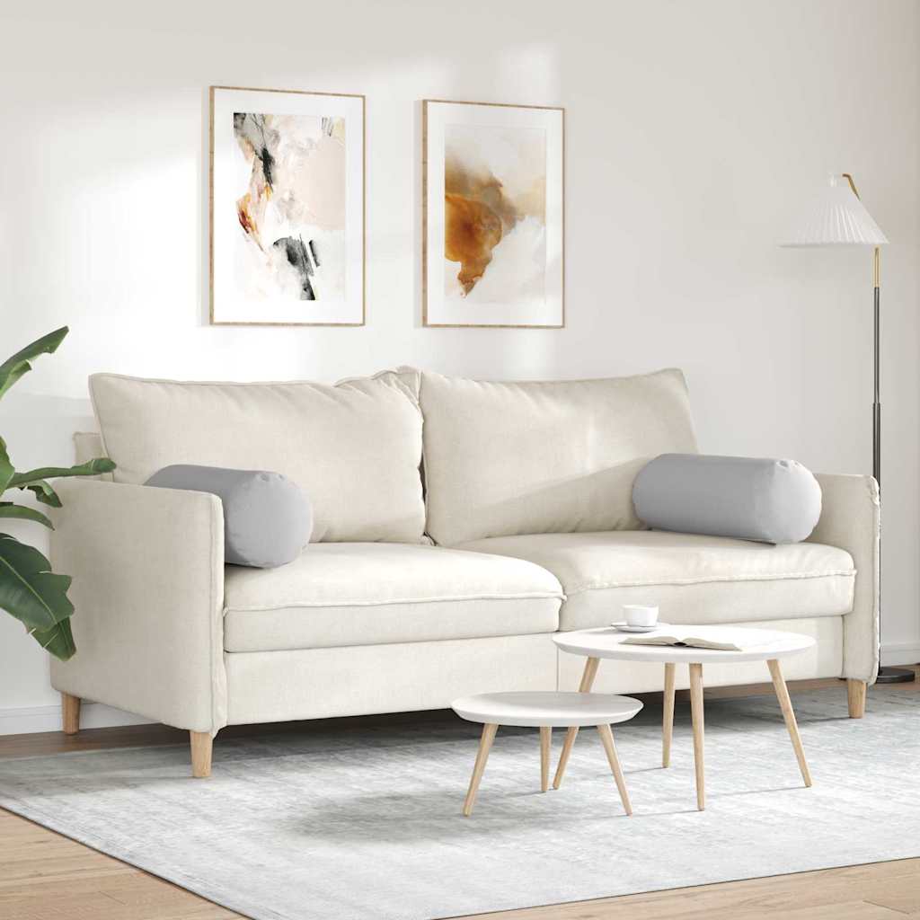 Bolster Kussens 2 pcs Wolkengrijs Ø 25 x 70 cm Stof