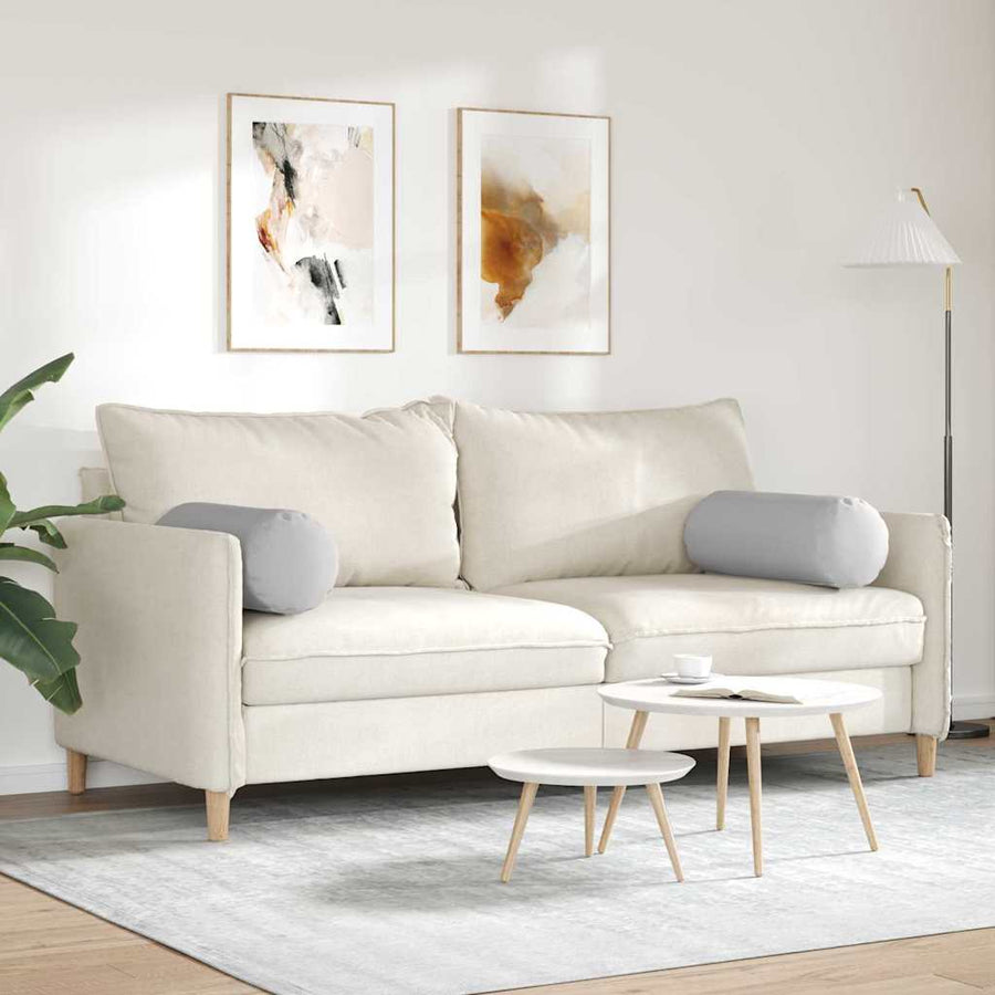 Bolster Kussens 2 pcs Wolkengrijs Ø 25 x 70 cm Stof