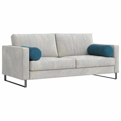 Bolster Kussens 2 pcs Blauw Ø 25 x 70 cm Katoen Stof