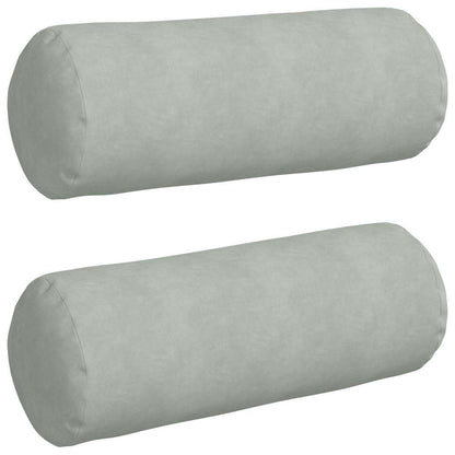Bolster Kussens 2 pcs Lichtgrijs Ø 25 x 70 cm Katoen Stof