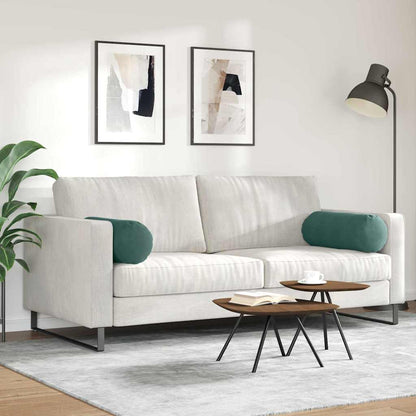 Bolster Kussens 2 pcs Donkergroen Ø 25 x 70 cm Katoen Stof
