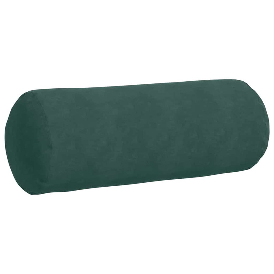 Bolster Kussens 2 pcs Donkergroen Ø 25 x 70 cm Katoen Stof