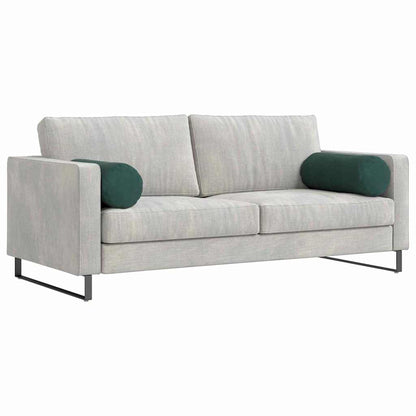 Bolster Kussens 2 pcs Donkergroen Ø 25 x 70 cm Katoen Stof
