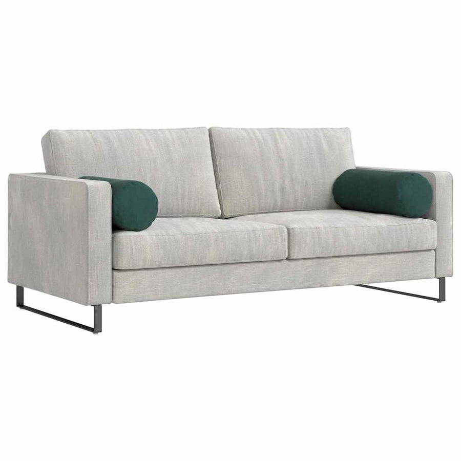 Bolster Kussens 2 pcs Donkergroen Ø 25 x 70 cm Katoen Stof