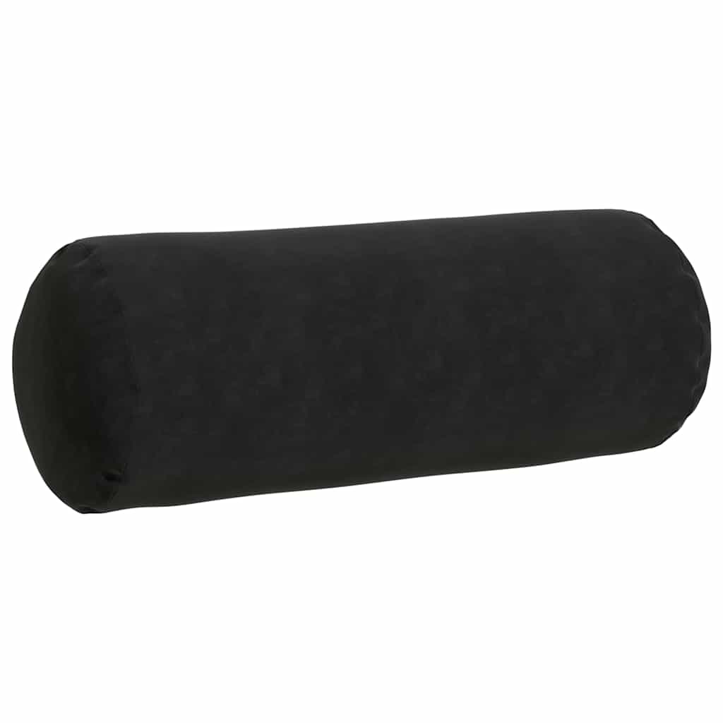 Bolster Kussens 2 pcs Zwart Ø 25 x 70 cm Katoen Stof