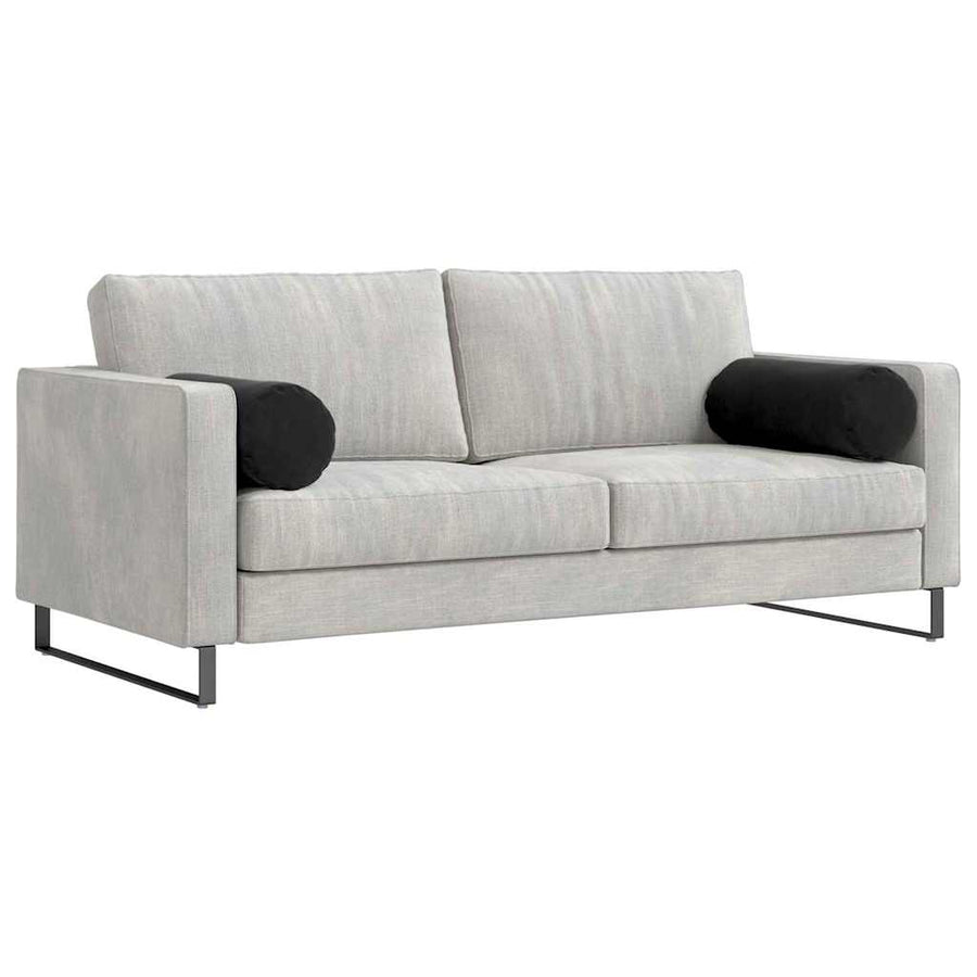 Bolster Kussens 2 pcs Zwart Ø 25 x 70 cm Katoen Stof