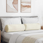 Bolster kussens 2 stuks crème Ø 25x70 cm corduroy