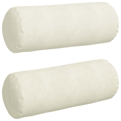 Bolster Kussens 2 pcs Crème Ø 25 x 70 cm Katoen Stof