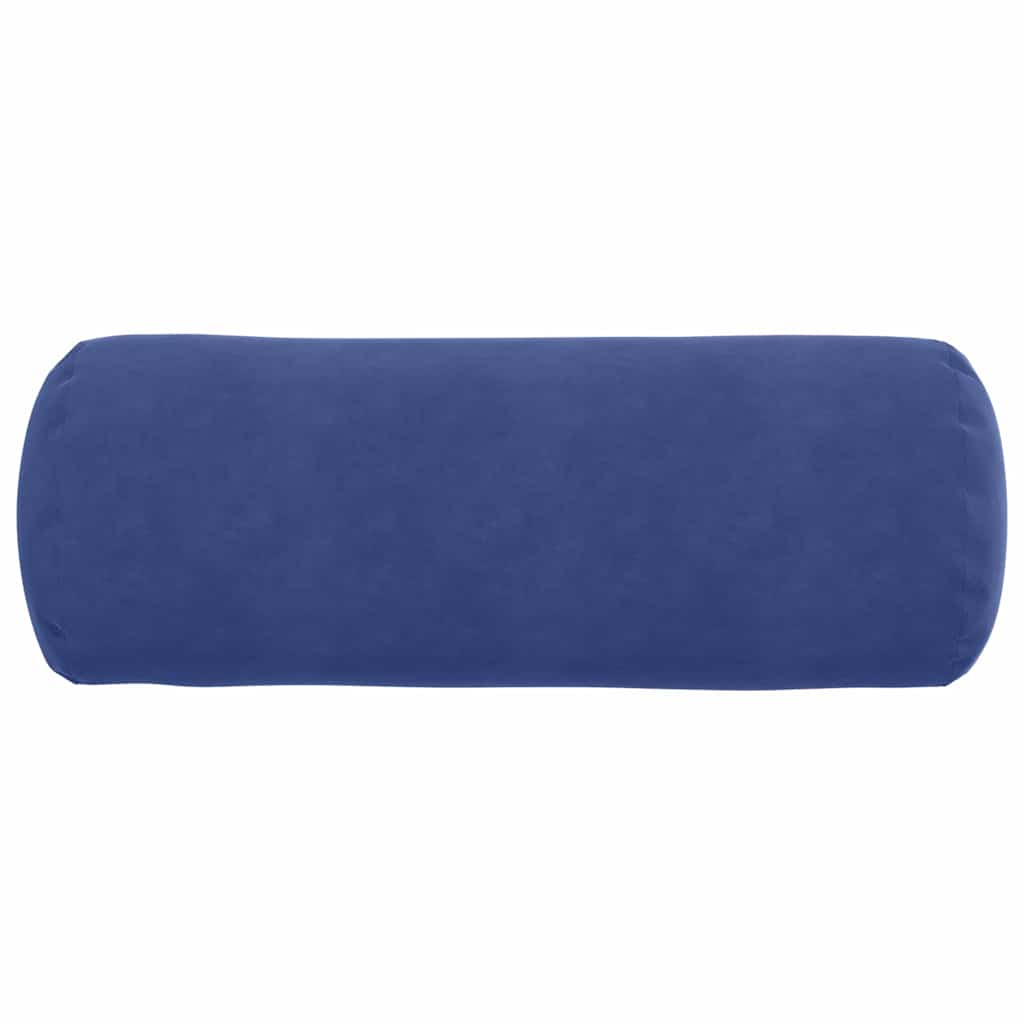 Bolster Kussens 2 pcs Politieblauw Ø 25 x 70 cm Katoen Stof