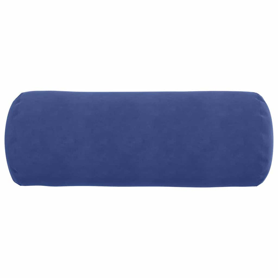 Bolster Kussens 2 pcs Politieblauw Ø 25 x 70 cm Katoen Stof