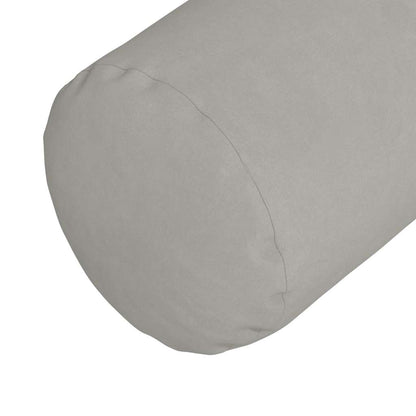 Bolster Kussens 2 pcs Lichtgrijs Ø 25 x 70 cm Microvezel Stof