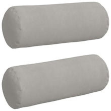 Bolster Kussens 2 pcs Lichtgrijs Ø 25 x 70 cm Microvezel Stof