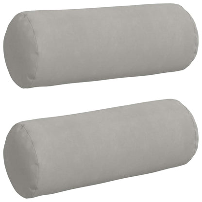 Bolster Kussens 2 pcs Lichtgrijs Ø 25 x 70 cm Microvezel Stof