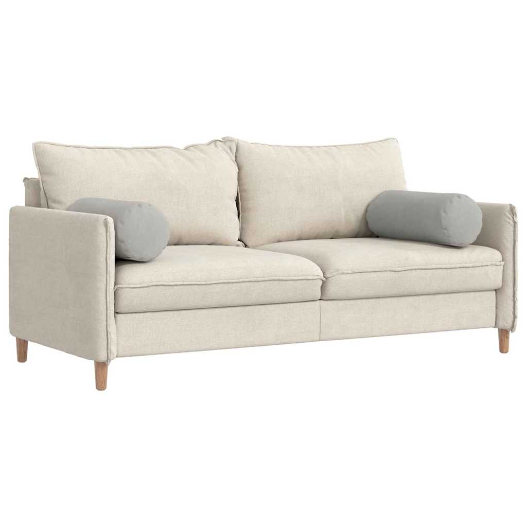 Bolster Kussens 2 pcs Lichtgrijs Ø 25 x 70 cm Microvezel Stof