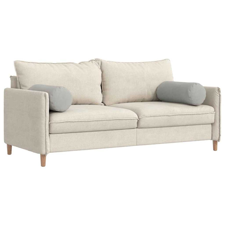 Bolster Kussens 2 pcs Lichtgrijs Ø 25 x 70 cm Microvezel Stof