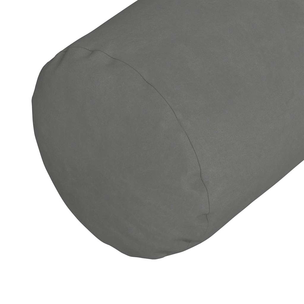 Bolster Kussens 2 pcs Donkergrijs Ø 25 x 70 cm Microvezel Stof