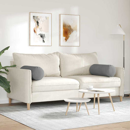 Bolster Kussens 2 pcs Donkergrijs Ø 25 x 70 cm Microvezel Stof