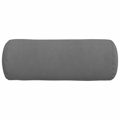 Bolster Kussens 2 pcs Donkergrijs Ø 25 x 70 cm Microvezel Stof
