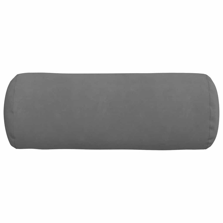 Bolster Kussens 2 pcs Donkergrijs Ø 25 x 70 cm Microvezel Stof