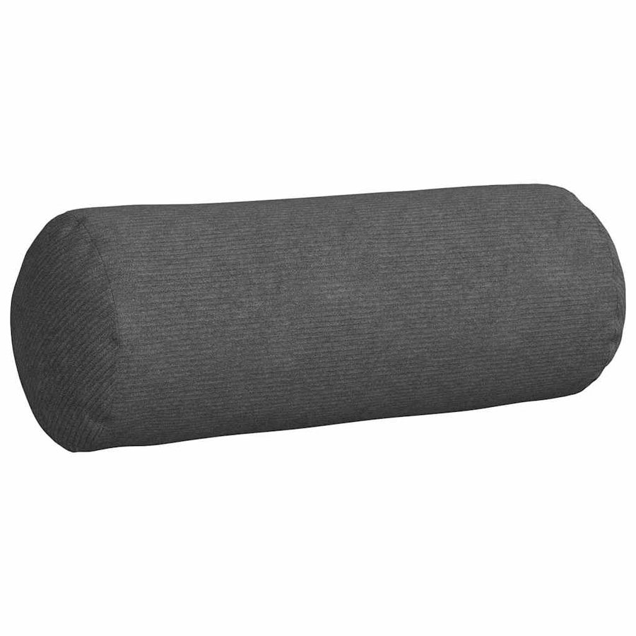 Bolster Kussens 2 pcs Donkergrijs Ø 25 x 70 cm Katoen Stof