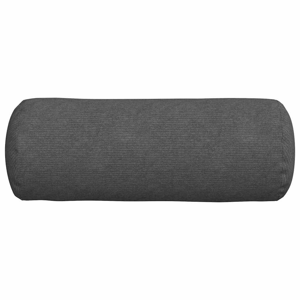 Bolster Kussens 2 pcs Donkergrijs Ø 25 x 70 cm Katoen Stof