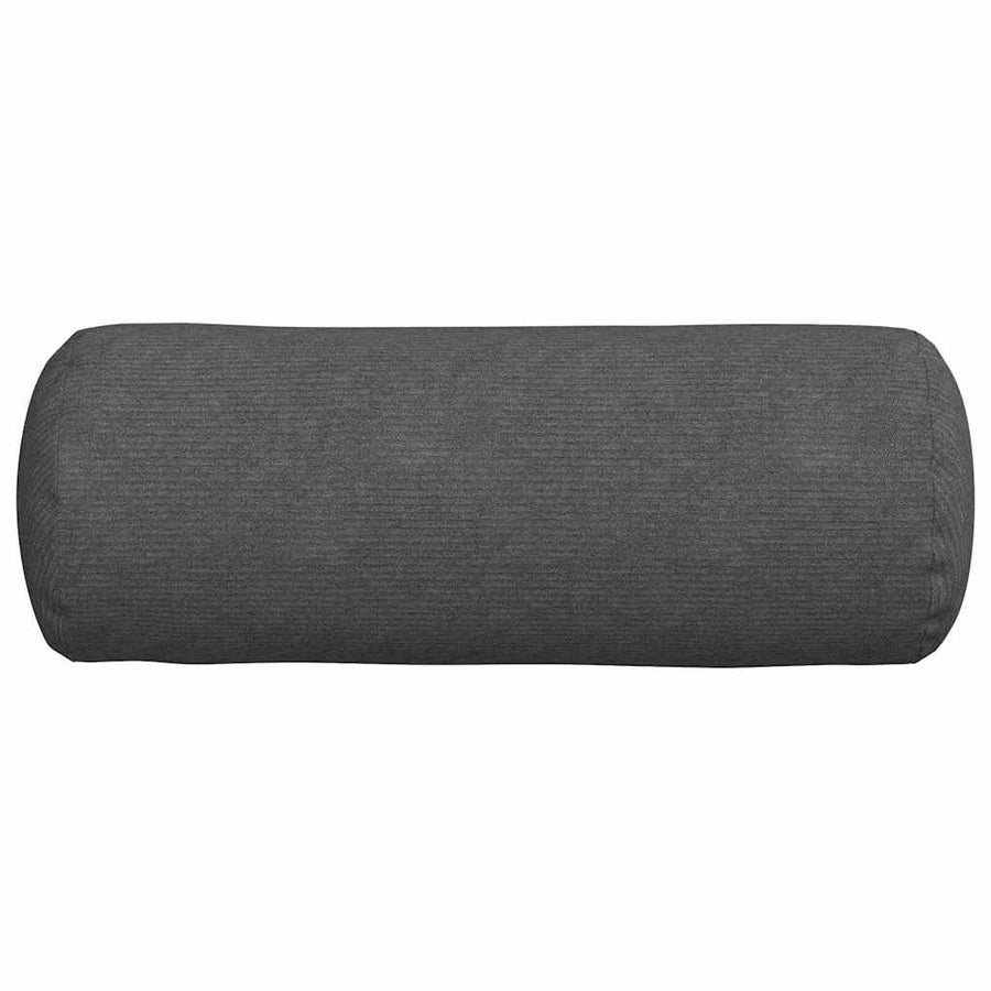 Bolster Kussens 2 pcs Donkergrijs Ø 25 x 70 cm Katoen Stof