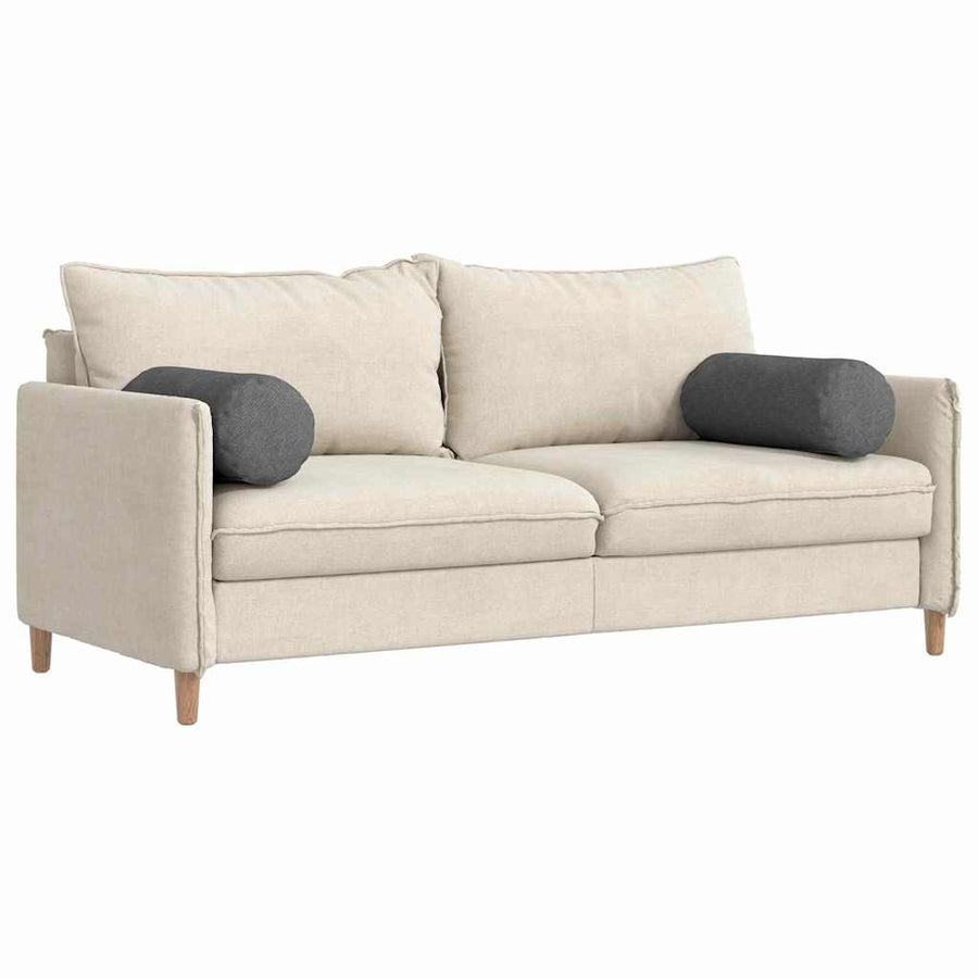 Bolster Kussens 2 pcs Donkergrijs Ø 25 x 70 cm Katoen Stof