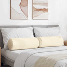 Bolster kussens 2 stuks crème Ø 25x70 cm corduroy