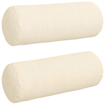 Bolster Kussens 2 pcs Crème Ø 25 x 70 cm Katoen Stof