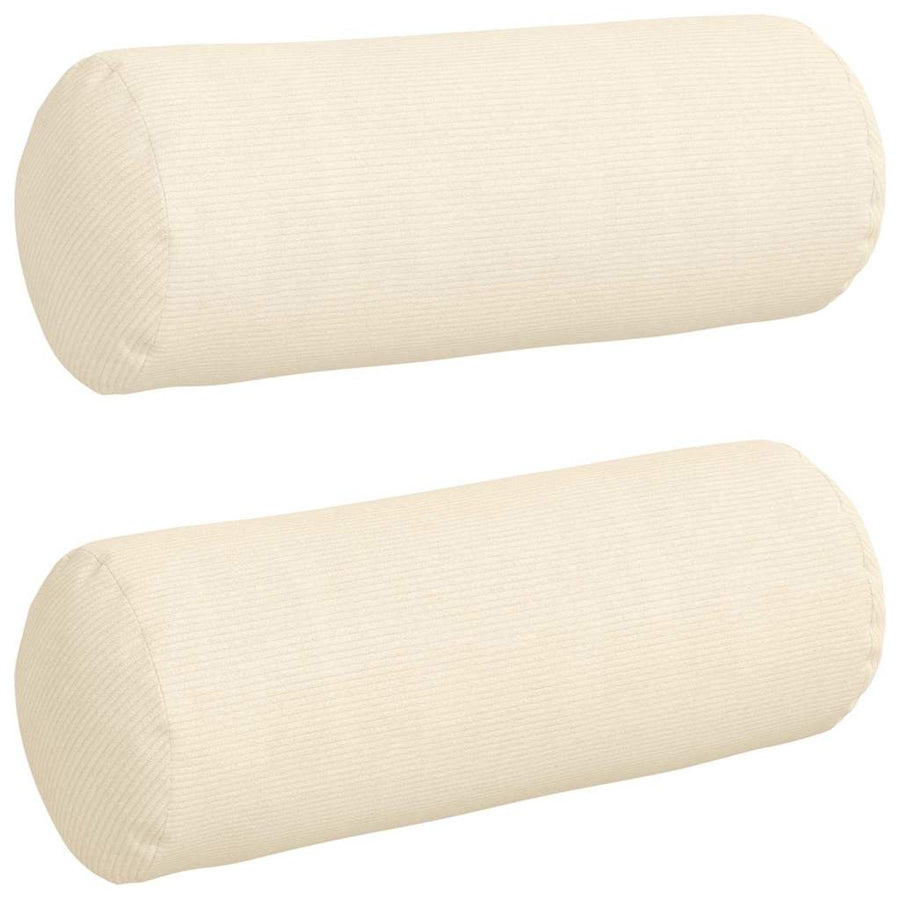 Bolster Kussens 2 pcs Crème Ø 25 x 70 cm Katoen Stof