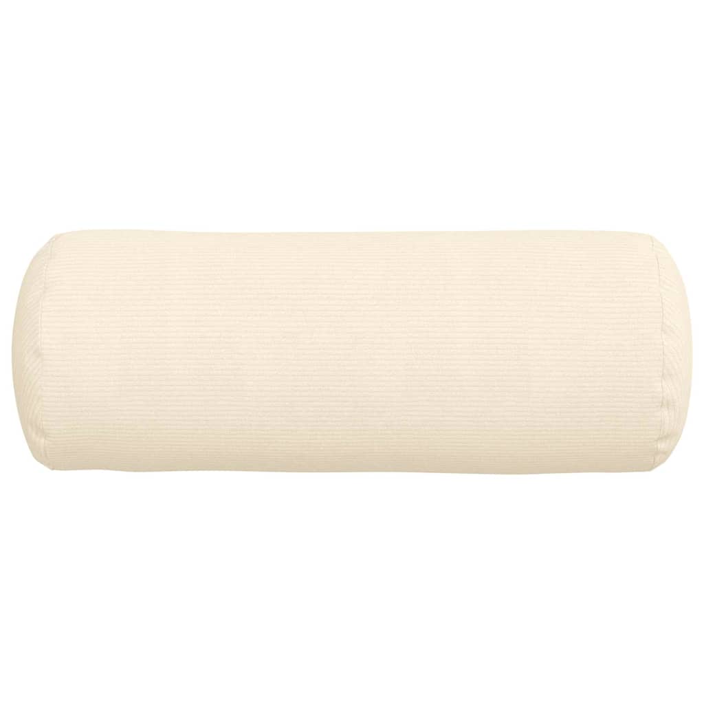 Bolster Kussens 2 pcs Crème Ø 25 x 70 cm Katoen Stof