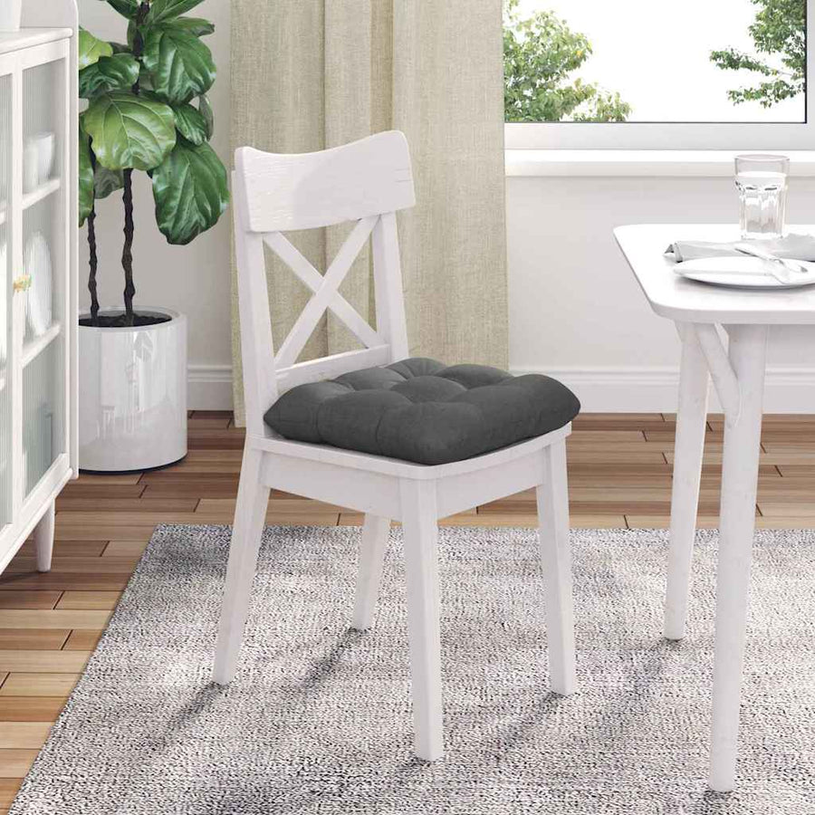 Zitkussens 4 pcs Donkergrijs 40 x 40 x 12 cm Stof